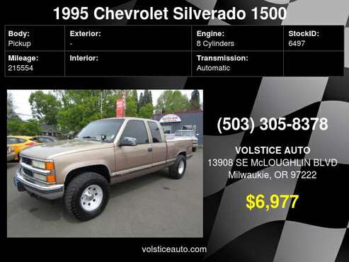 1995 Chevrolet 1500 Ext Cab 4X4 BRONZE SILVERADO MUST SEE ! for sale in Milwaukie, OR