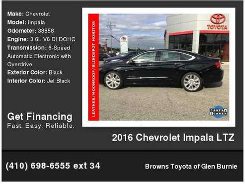 2016 Chevrolet Impala LTZ for sale in Glen Burnie, MD