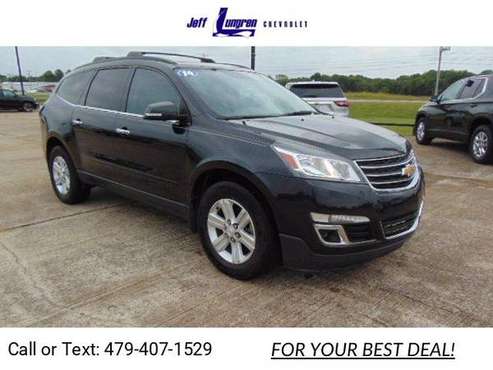 2014 Chevy Chevrolet Traverse LT suv Black - cars & trucks - by... for sale in Grove, AR
