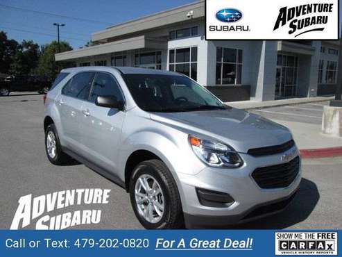 2017 Chevy Chevrolet Equinox LS suv Silver Ice Metallic for sale in Fayetteville, AR