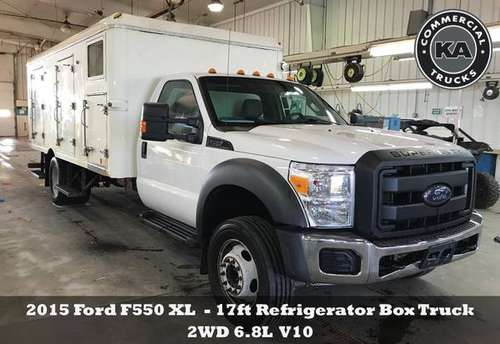 2015 Ford F550 XL - 17ft Refrigerated Box Truck - 2WD 6 8L V10 for sale in Dassel, MN