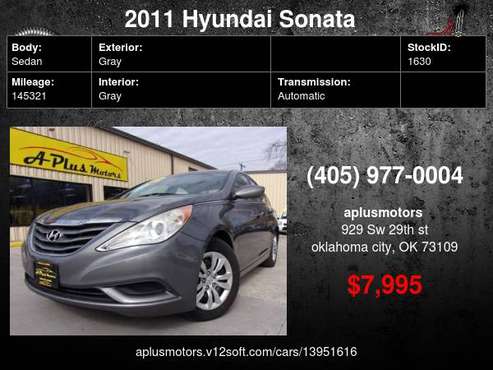 2011 Hyundai Sonata GLS 4dr Sedan 6A - - by dealer for sale in Oklahoma City, OK
