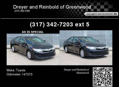 2012 Toyota Camry L - - by dealer - vehicle automotive for sale in Greenwood, IN