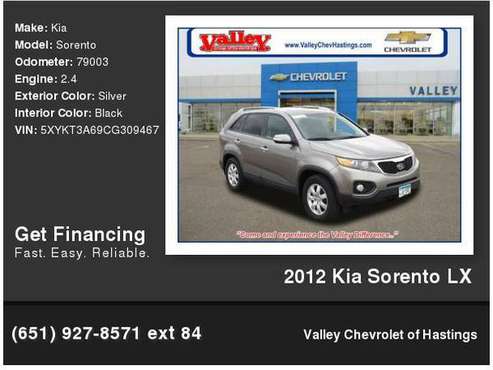2012 Kia Sorento LX - - by dealer - vehicle automotive for sale in Hastings, MN