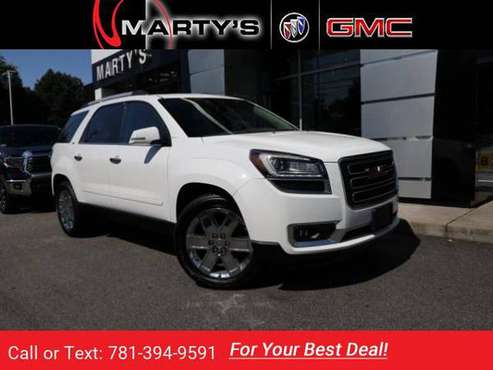 2017 GMC Acadia Limited Limited suv White for sale in Kingston, MA