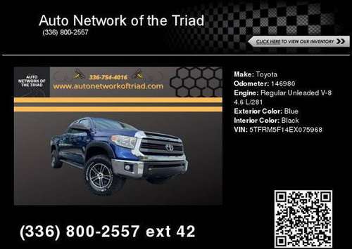 2014 Toyota Tundra 2WD Truck Sr5 - - by dealer for sale in Walkertown, NC