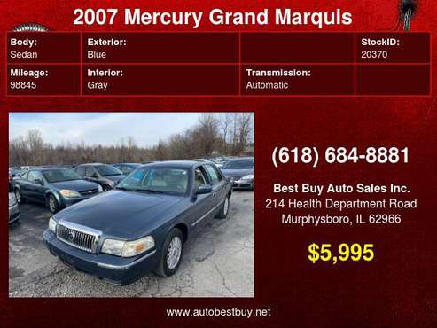 2007 Mercury Grand Marquis LS 4dr Sedan Call for Steve or Dean for sale in Murphysboro, IL
