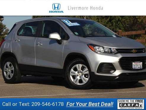 2017 Chevy Chevrolet Trax LS suv Silver Ice Metallic for sale in Livermore, CA