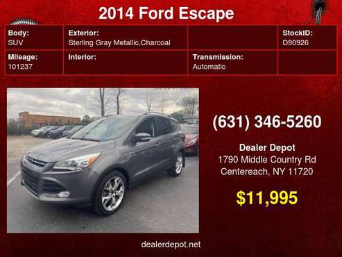 2014 Ford Escape 4WD 4dr Titanium - cars & trucks - by dealer -... for sale in Centereach, NY