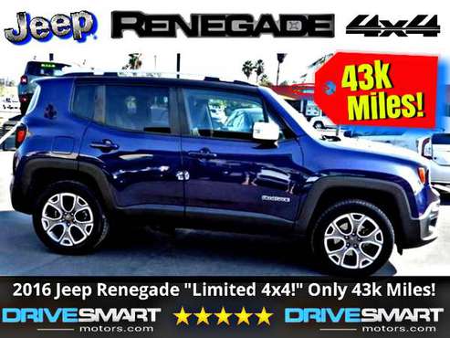 "JEEP 4X4" 😍 2016 JEEP RENEGADE LIMITED 4X4! 43K MILES! BAD CREDIT... for sale in Orange, CA