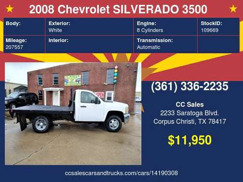 2008 CHEVROLET SILVERADO 3500 - - by dealer - vehicle for sale in Corpus Christi, TX