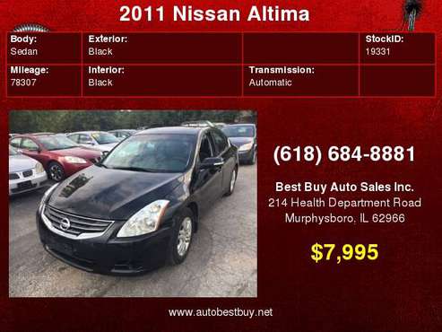 2011 Nissan Altima 2.5 4dr Sedan Call for Steve or Dean for sale in Murphysboro, IL