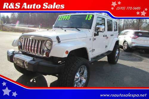 2013 JEEP WRANGLER SAHARA LIFTED LEATHER EXCL COND SHARP (ALL... for sale in Linden, PA
