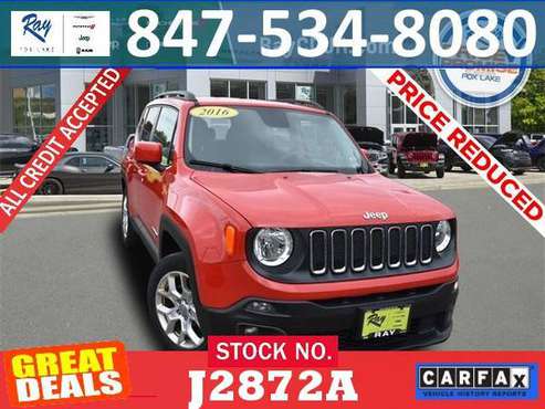 ✔️2016 Jeep Renegade _Latitude_FWD Certified Bad Credit Ok EMPLOYEE... for sale in Fox_Lake, IL