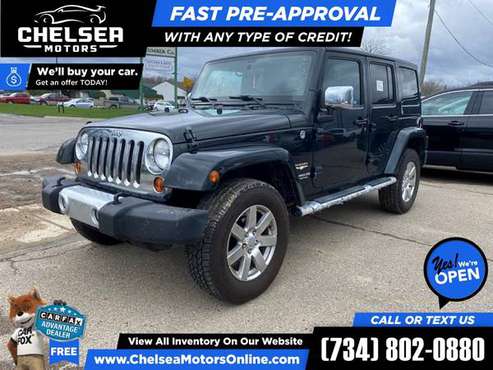 340/mo - 2012 Jeep Wrangler Unlimited Sahara 4WD! 4 WD! 4-WD! for sale in Chelsea, MI
