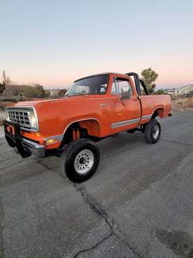 1976 Dodge d100 4x4 Adventure short bed one owner - cars & trucks -... for sale in YUCCA VALLEY, CA