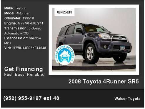 2008 Toyota 4Runner SR5 - - by dealer - vehicle for sale in Bloomington, MN