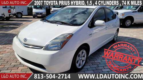 2007 TOYOTA PRIUS HYBRID, 1 5 , 4 CYLINDERS , 74 K MILES - cars & for sale in largo, FL