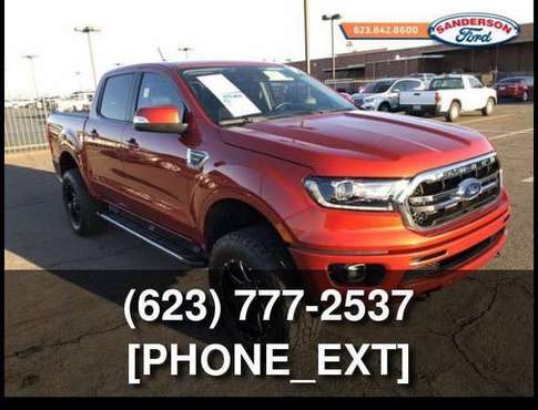 2019 Ford Ranger Lariat Crew Cab 4WD Hot Pepper Red for sale in Glendale, AZ