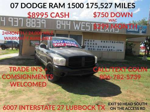 2007 DODGE RAM 1500 ST for sale in Lubbock, TX