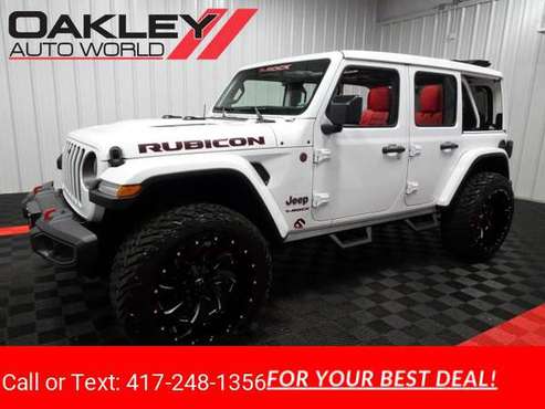 2021 Jeep Wrangler Rubicon T-ROCK sky POWER TOP suv White - cars & for sale in Branson West, MO