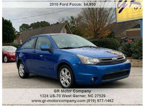 2010 Ford Focus SE-2 Door, ONLY 79,000 miles, sunroof, power... for sale in Garner, NC
