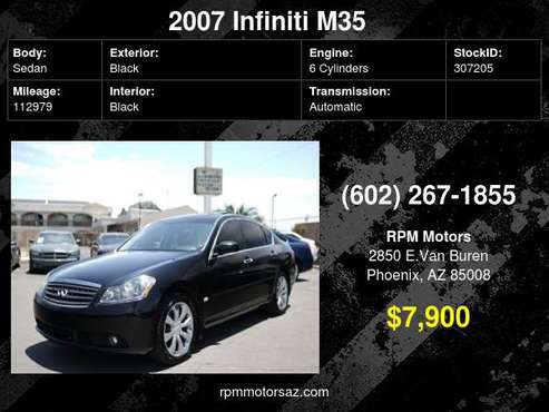 2007 INFINITI M35 - cars & trucks - by dealer - vehicle automotive... for sale in Phoenix, AZ