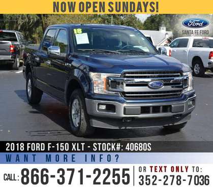 2018 FORD F150 XLT 4WD Bluetooth - Ecoboost - Tinted Windows for sale in Alachua, GA