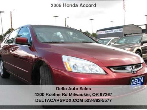 2005 Honda Accord EX-L 86Kmiles Navigation Service Record on CARFAX for sale in Milwaukie, OR