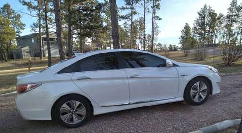 2013 Hyundai Sonata Hybrid limited white 47k low miles - cars &... for sale in Rapid City, SD