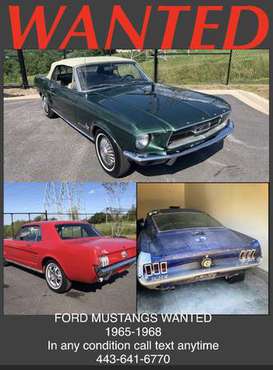 1965-1968 Ford Mustangs Wanted - cars & trucks - by owner - vehicle... for sale in Winston Salem, NC