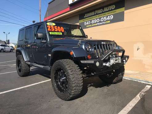 2008 JEEP WRANGLER UNLIMITED SAHARA LIFTED & LOADED. - cars & trucks... for sale in Medford, OR