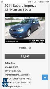 2011 Subaru Impreza - - by dealer - vehicle automotive for sale in Albuquerque, NM