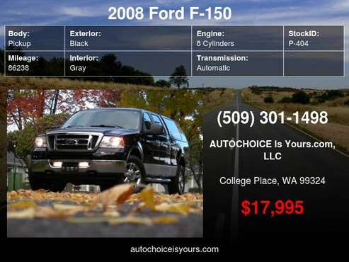 2008 Ford F-150 4WD SuperCrew 139" XLT - cars & trucks - by dealer -... for sale in College Place, OR
