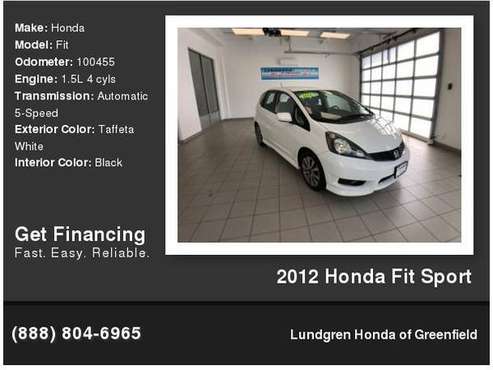2012 Honda Fit Sport - cars & trucks - by dealer - vehicle... for sale in Greenfield, MA