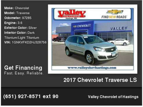 2017 Chevrolet Chevy Traverse LS - - by dealer for sale in Hastings, MN