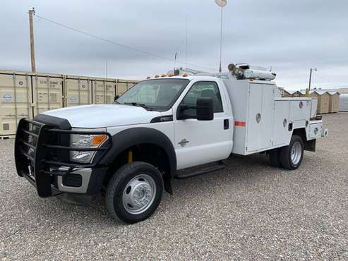 2011 FORD F550 REG CAB DIESEL 4WD W/ UTILITY BED & CRANE - cars &... for sale in Noble, TX