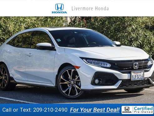 2019 Honda Civic Sport Touring hatchback White Orchid Pearl - cars &... for sale in Livermore, CA