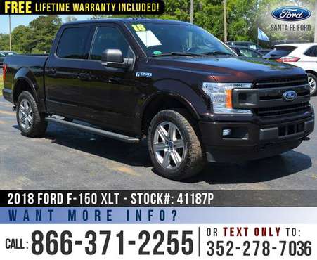 2018 FORD F150 XLT 4WD Touchscreen, Apple CarPlay, Cruise for sale in Alachua, FL