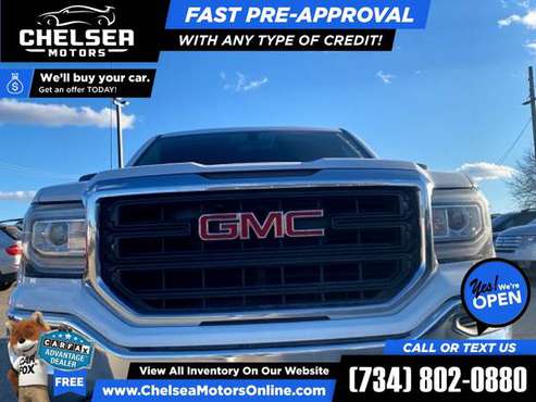 346/mo - 2017 GMC Sierra 1500 Base 4WD! Extended 4 WD! Extended for sale in Chelsea, MI