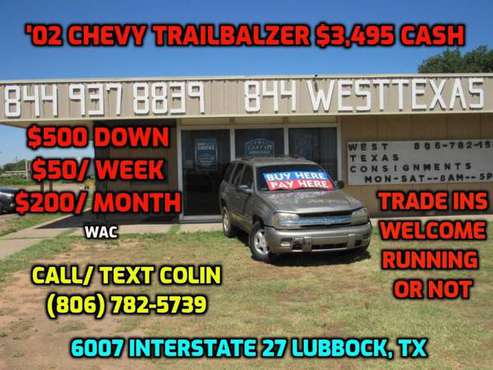 2002 CHEVROLET TRAILBLAZER for sale in Lubbock, TX