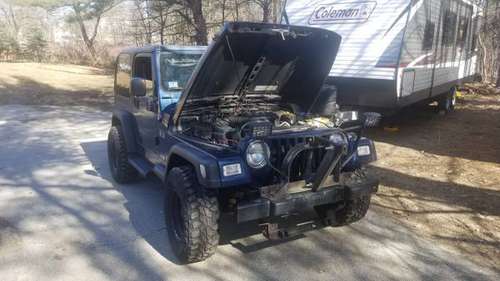 2004 TJ Jeep Wrangler Blue for sale in Londonderry, NH