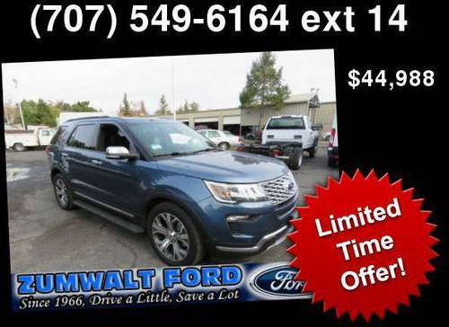 2018 Ford Explorer Platinum - - by dealer - vehicle for sale in St Helena, CA