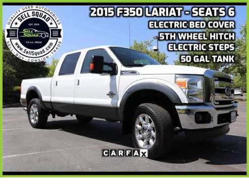 Customized 2015 Ford F350 Super Duty Crew Cab Lariat Pickup 4D 6 3/4 for sale in Folsom, CA