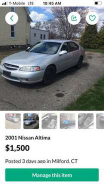 2001 Nissan Altima for sale in Milford, CT
