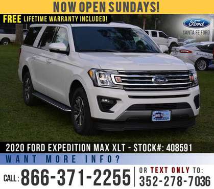 *** 2020 Ford Expedition Max XLT *** SAVE Over $8,000 off MSRP! -... for sale in Alachua, GA