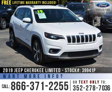 *** 2019 Jeep Cherokee Limited *** Touchscreen - Bluetooth - Homelink for sale in Alachua, FL