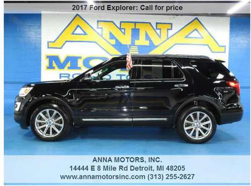 2017 FORD EXPLORER LIMITED 4WD,PAYMENT STARTING@$319*PER MONTH-STOP BY for sale in Detroit, MI