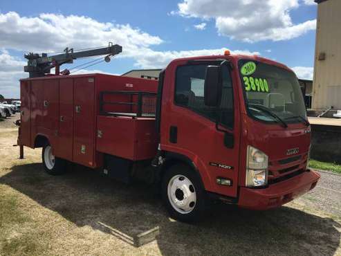 COMMERCIAL TRUCKS!! 2016 Isuzu NQR 11' Service Body- 3,200lb 16' Crane for sale in Palmetto, VA