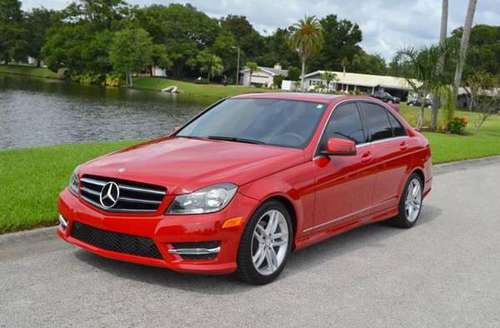 2014 MERCEDES C250 SEDAN RED, EVERYONE APPROVED c300 - cars & trucks... for sale in Fort Lauderdale, FL